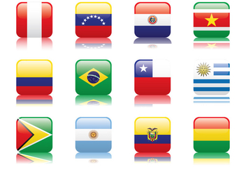 Peru and South America Flag - Free vector #377033